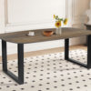 Tafel 'Tommy' 220x100 cm Deens Ovaal U-Poot Mango hout Tabaco (2c) - Afbeelding 6