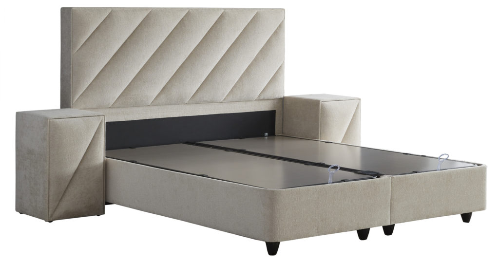 Opbergboxspring Shinebedd Beige 180x200 - Afbeelding 6