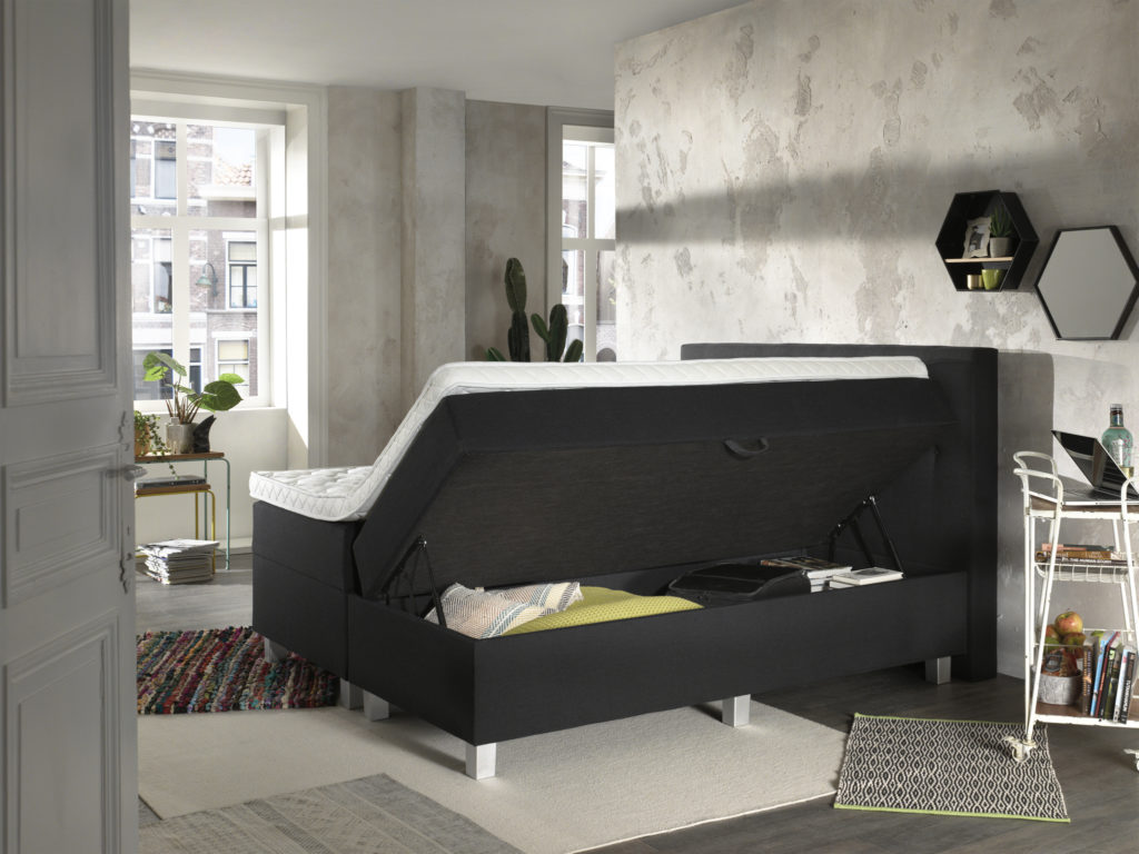 Opbergboxspring Shurgard Antraciet 140x200 - Afbeelding 6