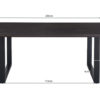 PROMO - Tafel 'Alexander' 200 cm Decor Donkerbruin (2c) - Afbeelding 6