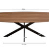 Tafel 'Aziz' 200 cm Deens Ovaal Decor Oude Eik (2c) - Afbeelding 7