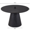 Tafel 'Miklos' 120 cm Rond Decor Donkerbruin  (2c) - Afbeelding 7