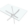 Tafel 'Lasi' 160 cm Glas, Poten Chroom (2c) - Afbeelding 7