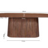 Tafel 'Miguel' 230 cm Ovaal Mango hout Lichtbruin (2c) - Afbeelding 7