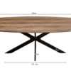 Tafel 'Aziz' 200 cm Deens Ovaal Decor Mango (2c) - Afbeelding 7