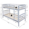 Stapelbed 'Roy' 90x200 Splitsbaar Wit (2c) - Afbeelding 7