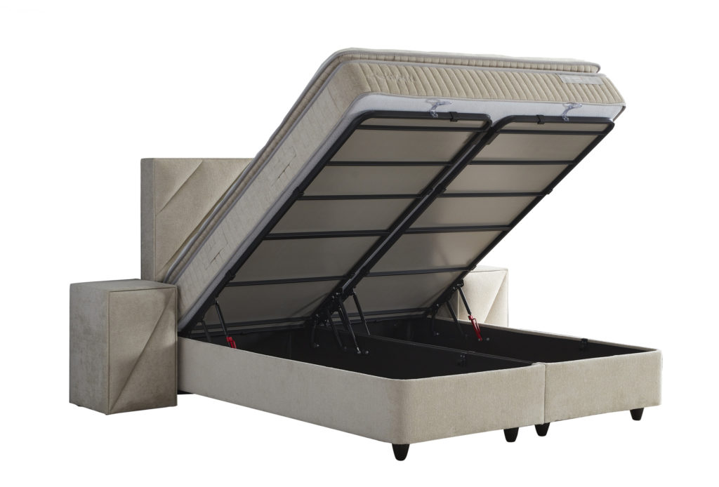 Opbergboxspring Shinebedd Beige 140x200 - Afbeelding 7