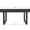 PROMO - Tafel 'Alexander' 200 cm Decor Donkerbruin (2c) - Afbeelding 7