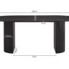 Tafel 'Lagos' 200 cm Ovaal Decor Donkerbruin  (2c) - Afbeelding 7