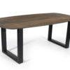 Tafel 'Tommy' 220x100 cm Deens Ovaal U-Poot Mango hout Tabaco (2c) - Afbeelding 8