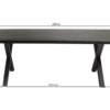 Tafel 'Elena' 200 cm Rechthoekig Mango hout zwart (2c) - Afbeelding 8