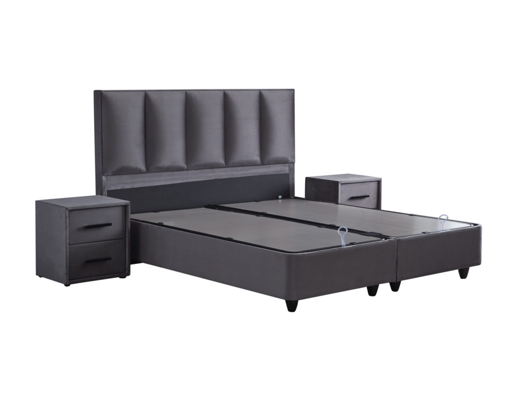 Opbergboxspring Birdybedd Antraciet 160x200 - Afbeelding 9