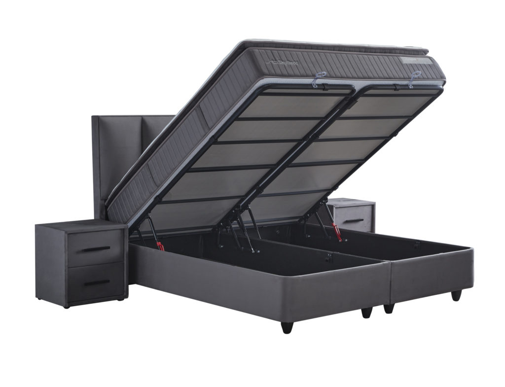 Opbergboxspring Birdybedd Antraciet 180x200 - Afbeelding 10
