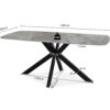 Tafel 'Apollo' 180 cm Deens Ovaal Glanzend Steen Italian Grijs (2c) - Afbeelding 10