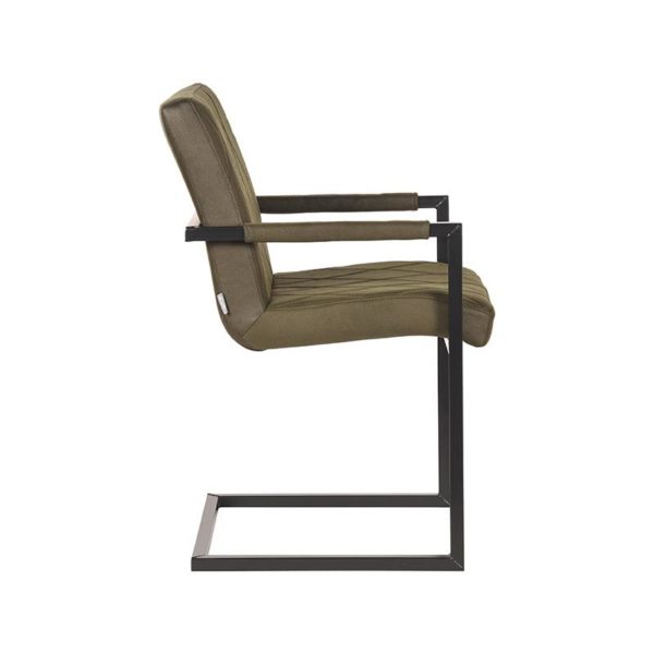 LABEL51 Eetkamerstoel Denmark - Army green - Microfiber - Afbeelding 3