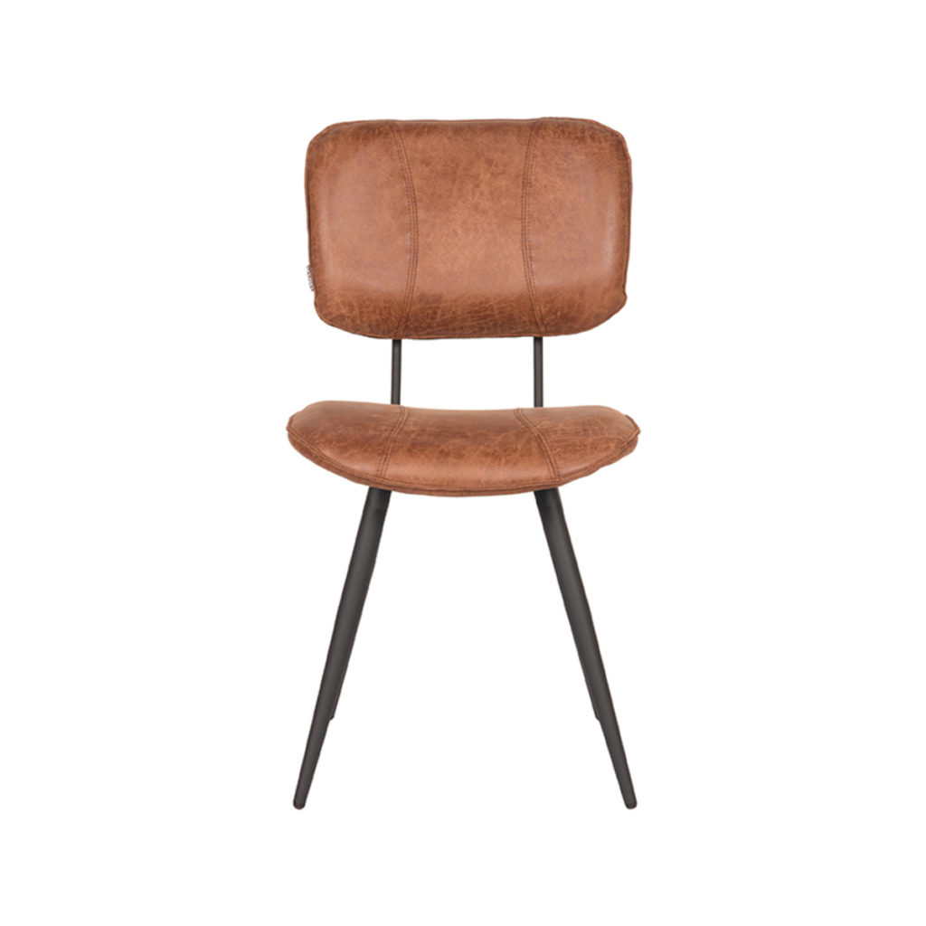LABEL51 Eetkamerstoel Fos - Cognac - Leder - Afbeelding 2