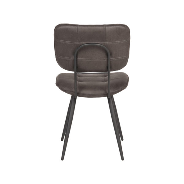 LABEL51 Eetkamerstoel Gus - Antraciet - Microfiber - Afbeelding 4