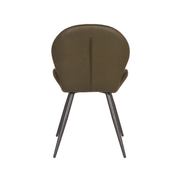 LABEL51 Eetkamerstoel Sil - Army green - Microfiber - Afbeelding 4