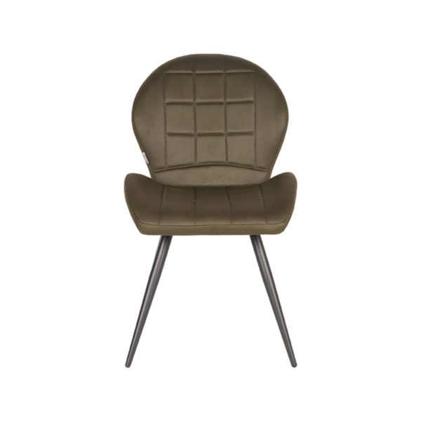 LABEL51 Eetkamerstoel Sil - Army green - Microfiber - Afbeelding 2