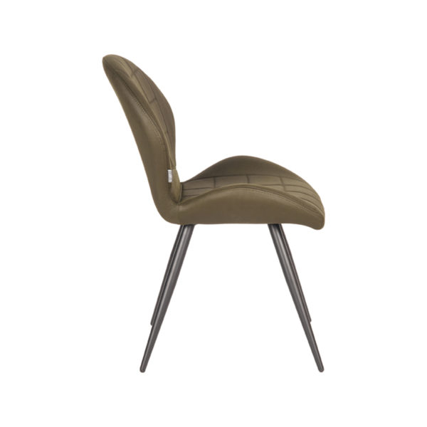 LABEL51 Eetkamerstoel Sil - Army green - Microfiber - Afbeelding 3
