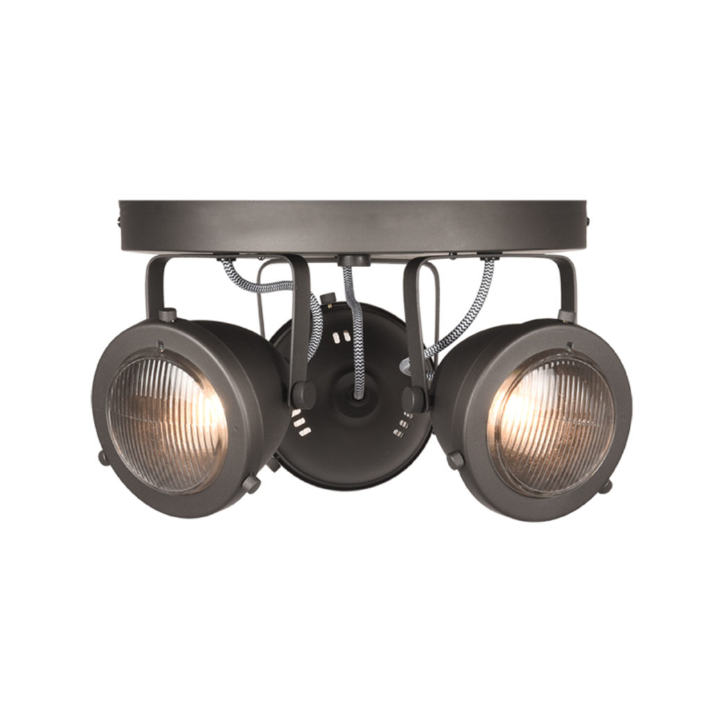 LABEL51 Spot Moto - Burned Steel - Metaal - 3 Lichts
