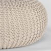 LABEL51 Poef Knitted - Naturel - Katoen - L - Afbeelding 3
