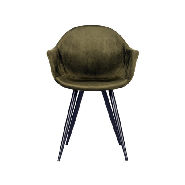 LABEL51 Eetkamerstoel Forli - Army green - Fluweel - Afbeelding 2