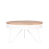LABEL51 Salontafel Saran - Wit - Mangohout - 80 cm