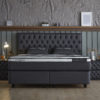Opbergboxspring Chestybedd Antraciet 140x200