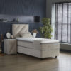 Opbergboxspring Shinebedd Beige 90x200 - Eenpersoons