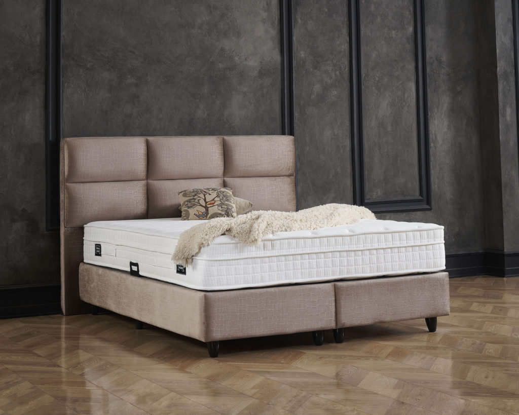 Opbergboxspring Mississippi Taupe 140x200