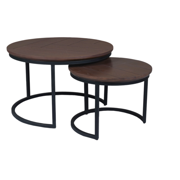 Salontafel Otik Walnut Oak | 70 cm | set van 2 - Afbeelding 2