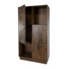 Wandkast 180 met 3 deuren en 2 open vakken, Dark Walnut - Afbeelding 2