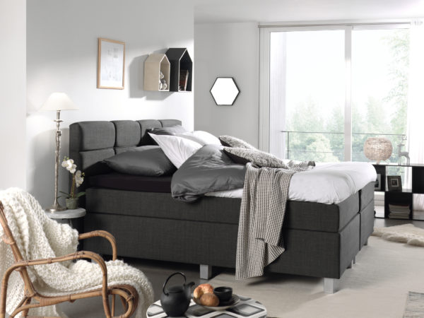 Boxspring Gustavo Antraciet 160x200 - Afbeelding 2