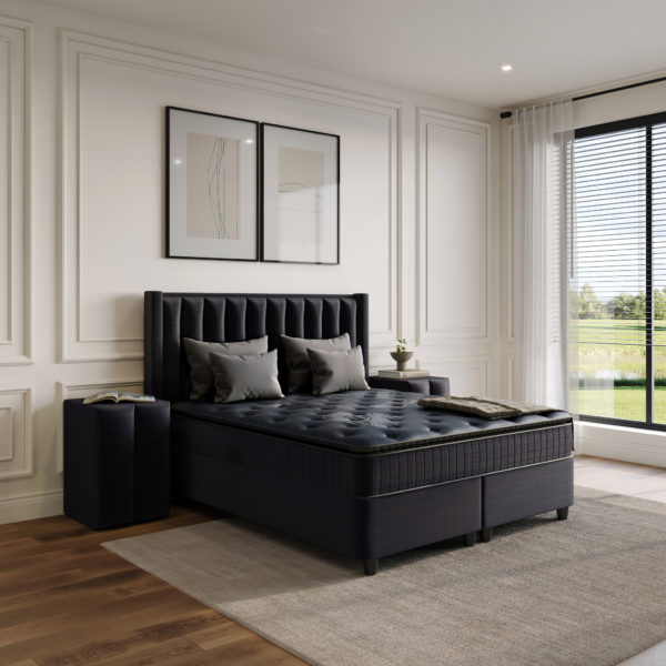 Opbergboxspring Blackpearl Antraciet 140x200 - Afbeelding 2