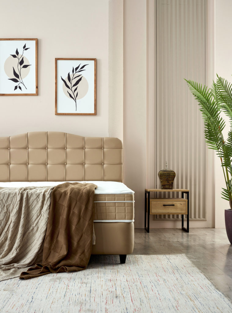 Opbergboxspring Marrakech Kunstleer Beige 180x200 - Afbeelding 2