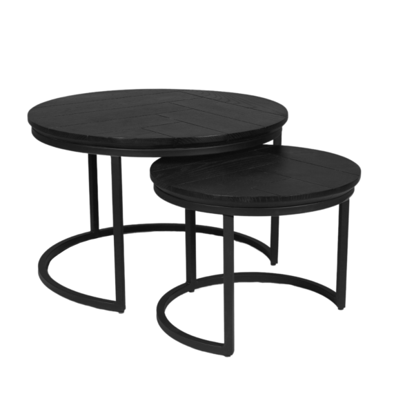 Salontafel Otik Black Oak | 70 cm | set van 2 - Afbeelding 2