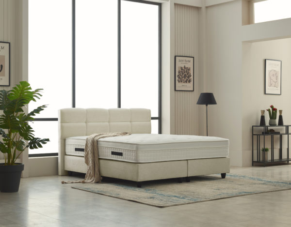 Boxspring Vida Teddy Bouclé Beige 160x200 - Afbeelding 2