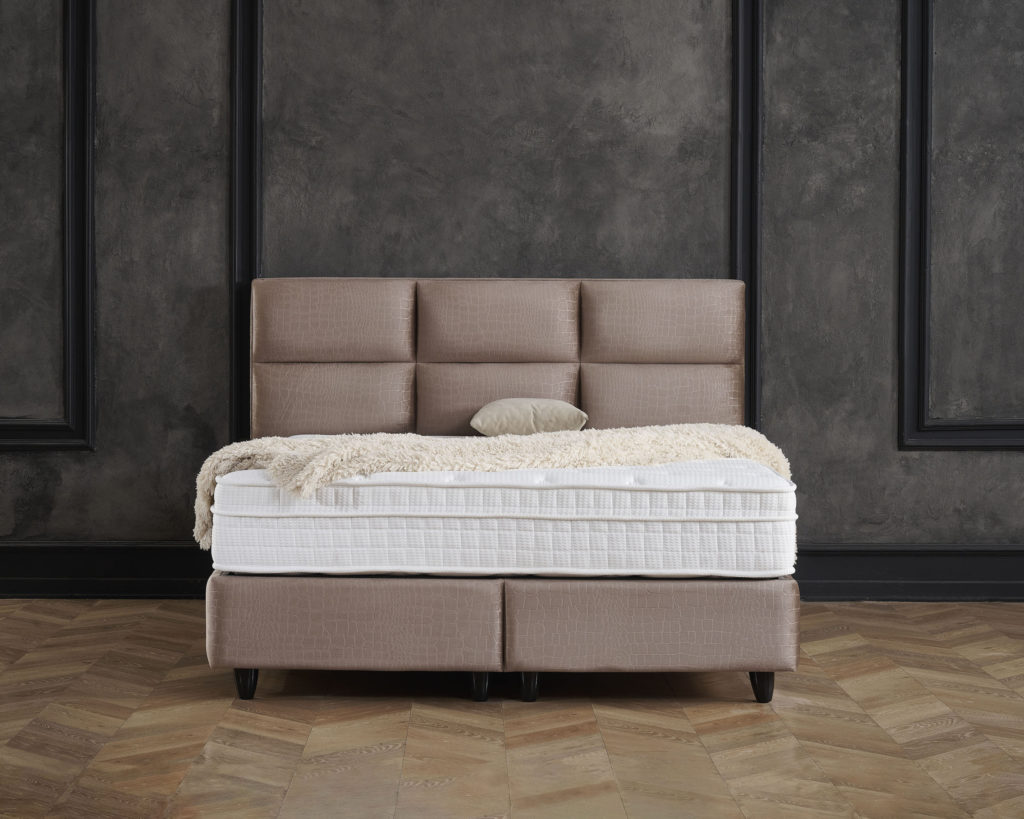 Opbergboxspring Mississippi Taupe 140x200 - Afbeelding 2