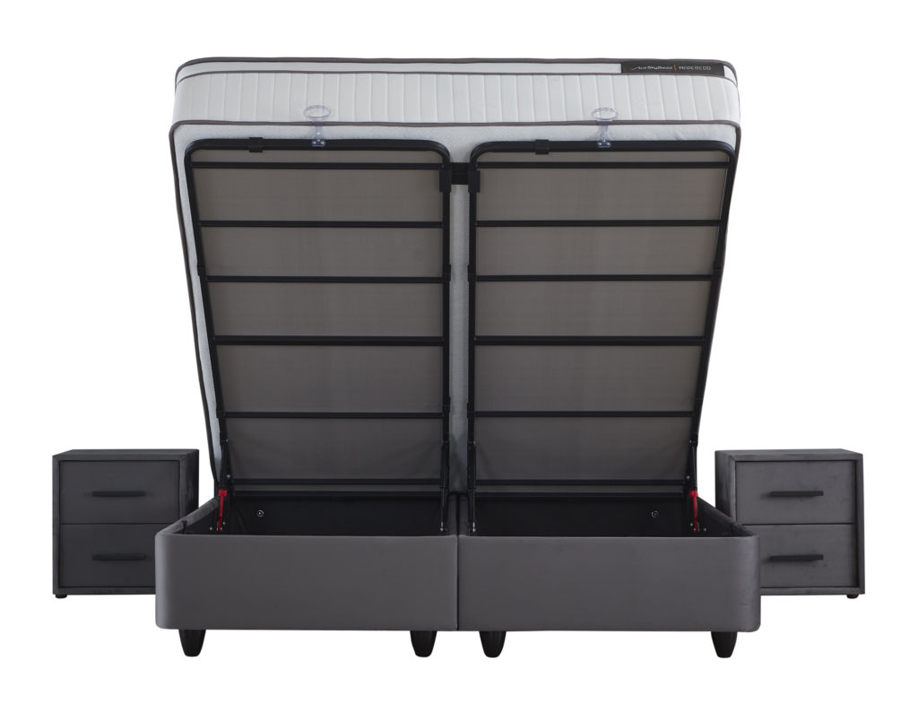 Opbergboxspring Modebedd Antraciet 140x200 - Afbeelding 11