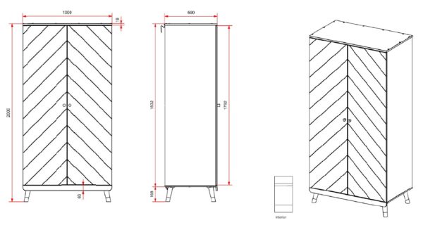 Deze BILLY-combinatie bestaat uit het witte BILLY-bed (90x200cm), het witte nachtkastje, de 2-deurs kleerkast en de commode. - Afbeelding 14