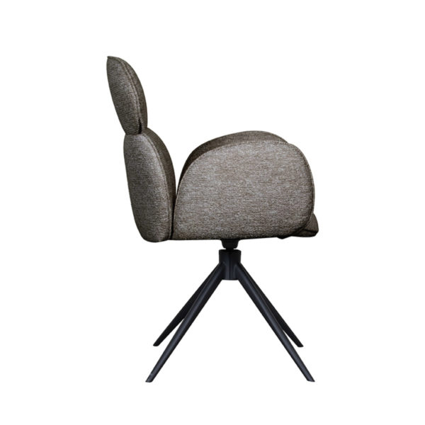 LABEL51 Eetkamerstoel Vidar - Truffel grijs - Boucle - Afbeelding 4