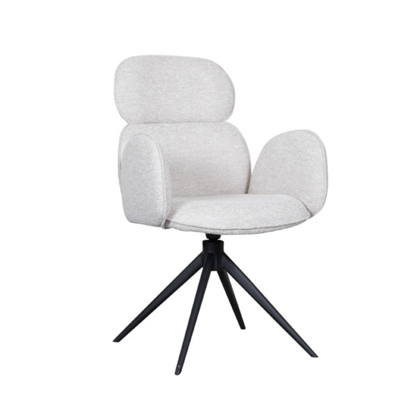 LABEL51 Eetkamerstoel Vidar - Naturel - Boucle - Afbeelding 4