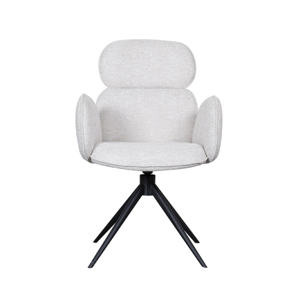 LABEL51 Eetkamerstoel Vidar - Naturel - Boucle - Afbeelding 5