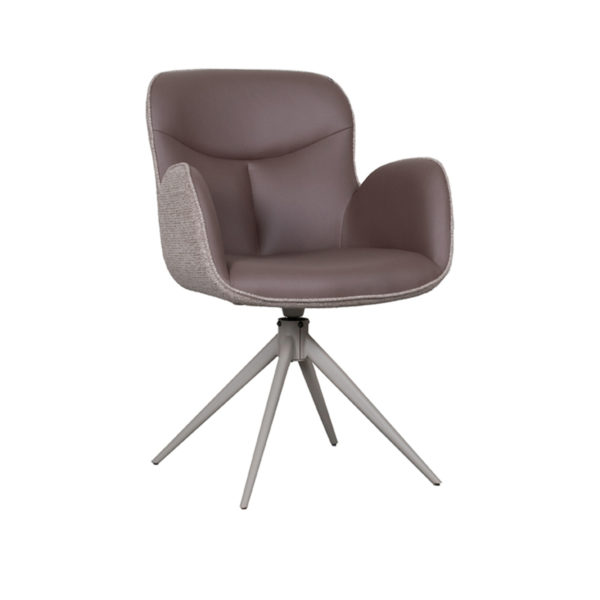 LABEL51 Eetkamerstoel Lasse - Bruin - Microfiber - Afbeelding 3