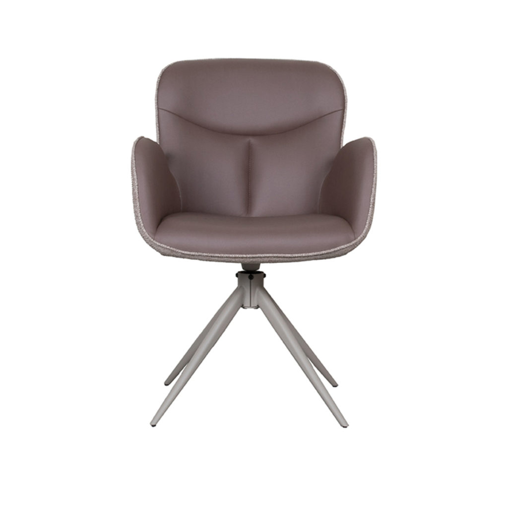 LABEL51 Eetkamerstoel Lasse - Bruin - Microfiber - Afbeelding 4