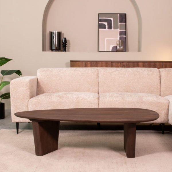 LABEL51 Salontafel Wow - Espresso - Mangohout - 135 cm - Afbeelding 2