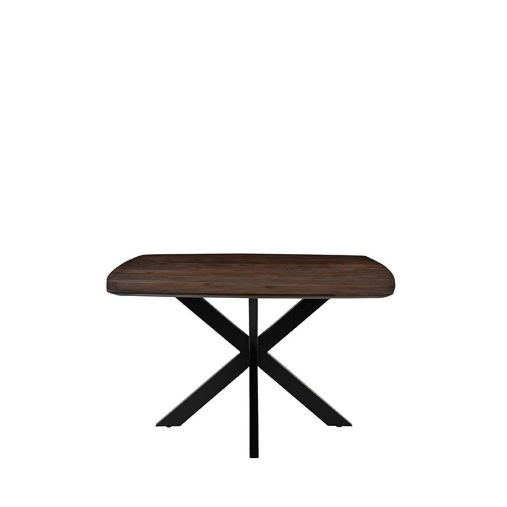 LABEL51 Eetkamertafel Blake - Espresso - Mangohout - 130x130 cm - Afbeelding 2