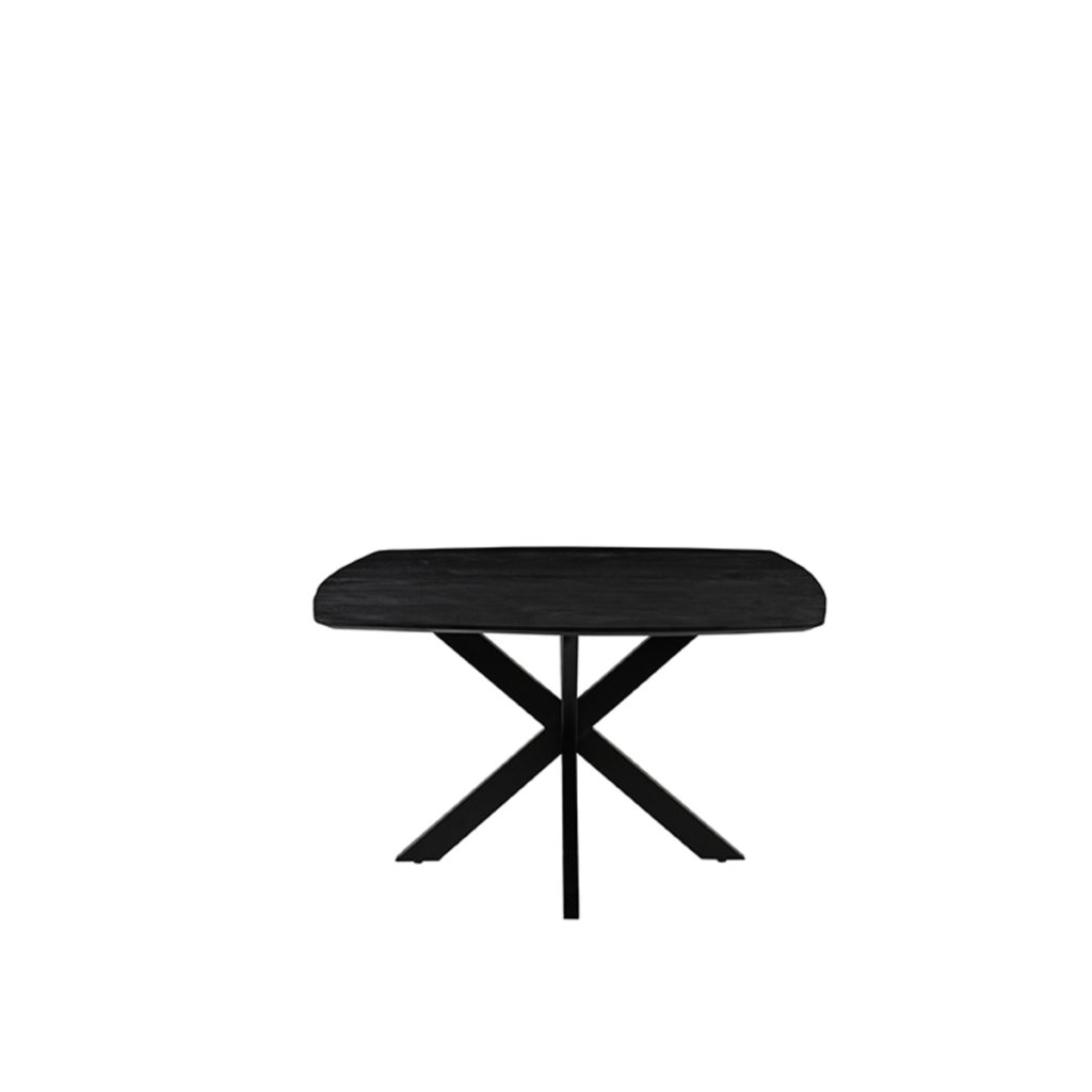 LABEL51 Eetkamertafel Blake - Zwart - Mangohout - 130x130 cm - Afbeelding 5