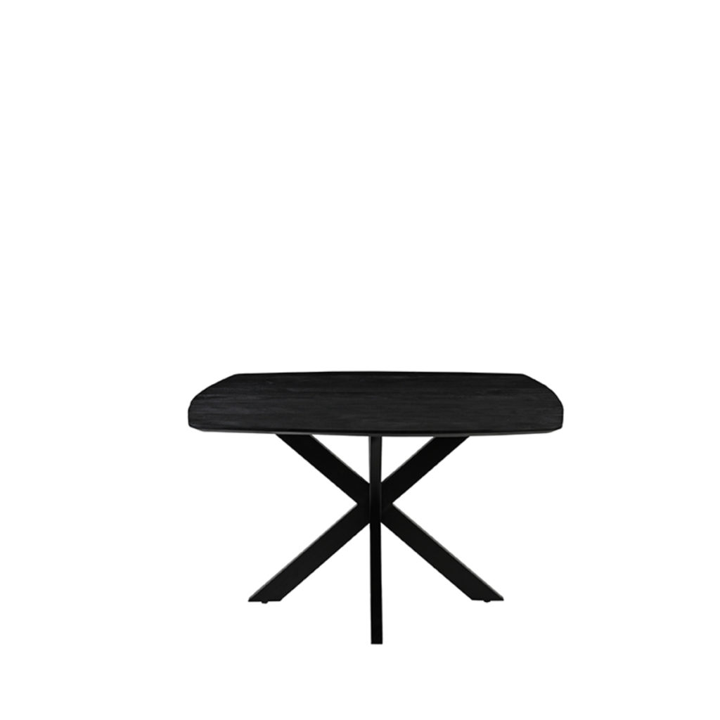 LABEL51 Eetkamertafel Blake - Zwart - Mangohout - 140x140 cm - Afbeelding 5